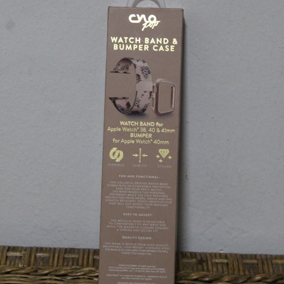 Cylo Pop.  Metal Mesh  Watch Band & Bumper Case. Color: Soft Rose Pink - Picture 3 of 5